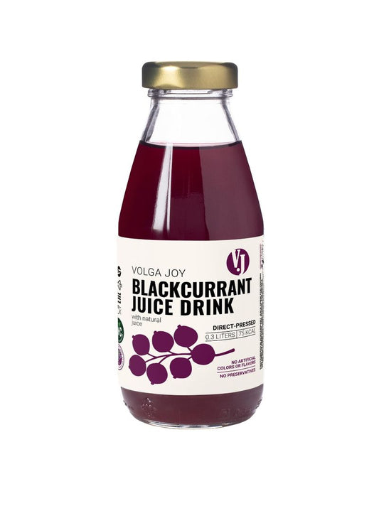 Volga Joy 4610226001116 Blackcurrant Juice 300ml, Pack of 12/Box