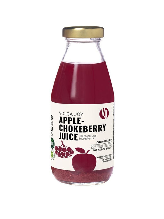 Volga Joy 4610226001642 Apple & Chokeberry Juice 300ml, Pack of 12/Box