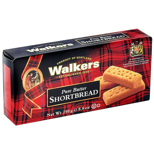 Walkers Shortbread Fingers 250g, Pack of 12 pcs