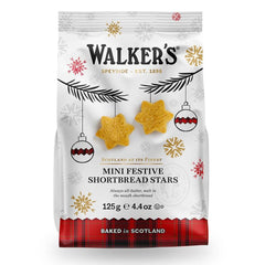 Walkers Mini Festive SB Stars 125g, Pack of 12 pcs