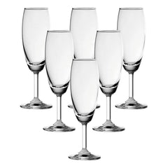 Ocean 501F07 Classic Flute Champagne Glass 185 ml, Set of 6