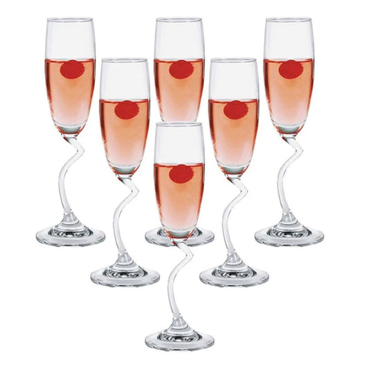 Ocean 521F06 Salsa Flute Champagne Glass 165 ml, Set of 6