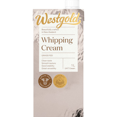 Westgold Whipping Cream  12 x 1 Litre  38% UHT