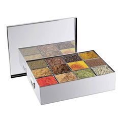 THS 528.MD12 Spice Square Container 12 Compartment