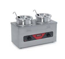 NEMCO 6120A-CW Twin Well 4-Quart Countertop Food Warmer, 700W