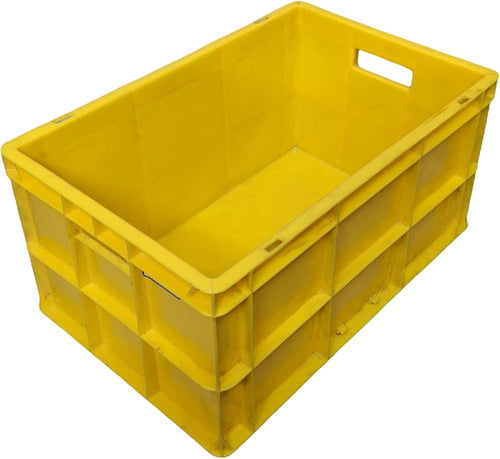 THS Plastic Closed Crate L 600 x W 400 x H 280mm Yellow