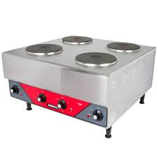 NEMCO 6311-2-240 Raised 4-Burner Electric Hot Plate, 7000W