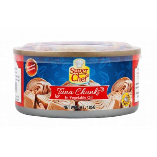 Super Chef Tuna Chunk In Vegetable Oil 48 x 185g - HorecaStore