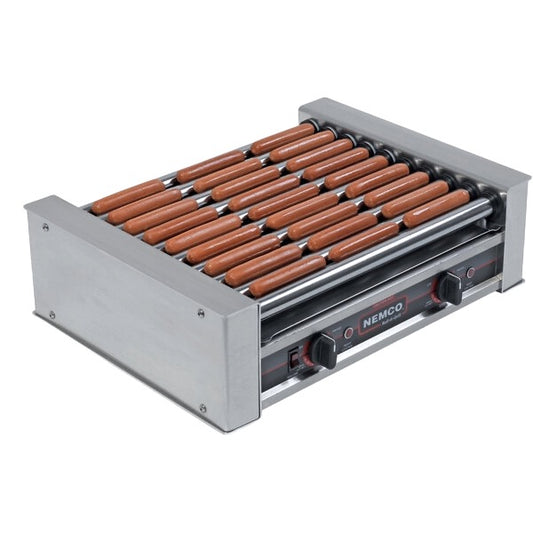 NEMCO 8027S Connolly Hot Dog Grill with Self-Service Dome Capacity, 1050W