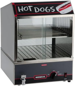 NEMCO 8300-230 Hot Dog Steamer with Low Water Level Indicator 120V