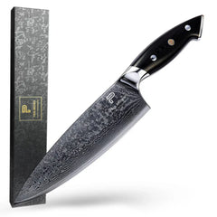 8" Chef Knife AUS-10 Damascus Steel