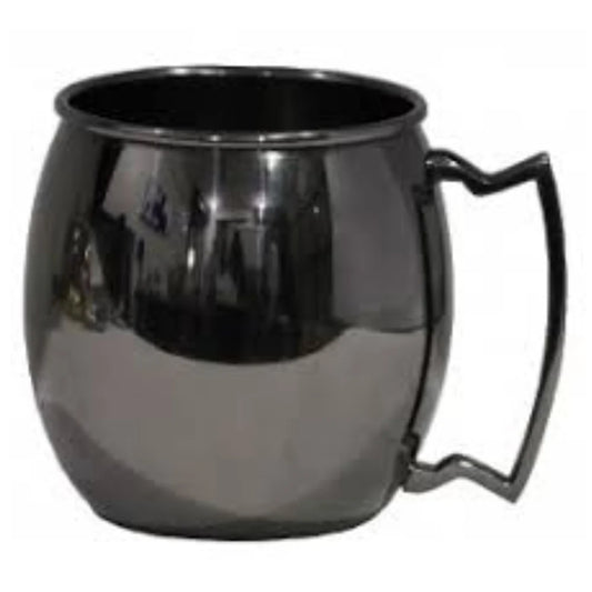 Wundermaxx Moscow Mule Mug with Mirror Finish, Black, 14oz