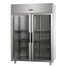 THS AF14EKOMBTPV Double Glass Doors Upright Freezer