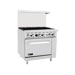 Atosa ATO-6B Gas Range 6 Burners with Oven, 91.4x79x143.3cm