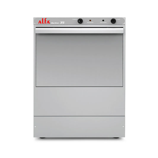 Alfa 35 Under Counter Glass Washer Door Open, 27 cm