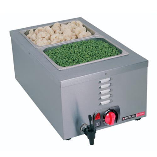 Anvil BMA0001 Bain Marie Table Top Single Tap for Easy Drainage without Pans, 40x77x26.8 cm