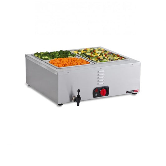 Anvil BMA0002 Electric Bain Marie Table Top with Easy Drainage Tap, 74.6x73x31 cm