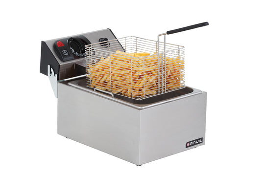Anvil FFA2001 Stainless Steel Fish Fryer Single Pan 5 Liters, 27x47x28 cm