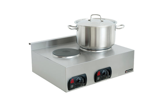 Anvil STA0002 Stainless Steel Table Top Double Hot Plate 3200W, 58x47x22 cm