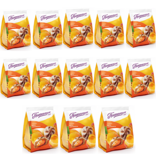 Pshenitsyn 4620006295840 Gingerbread Cookies Apricot 200g, Pack of 13/Box