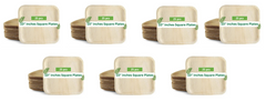 Piyas Planet 655360611634 Areca Leaf Square Plates 10 Inches, 25 Pcs/Pack