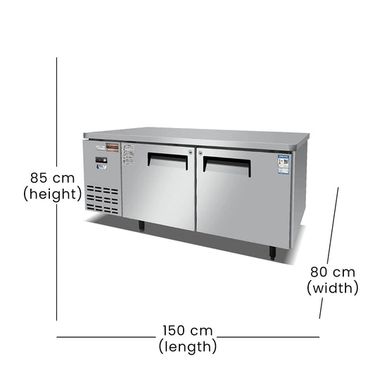 THS Worktop Chiller Double Door, 360 W, 150 x 80 x 85 cm