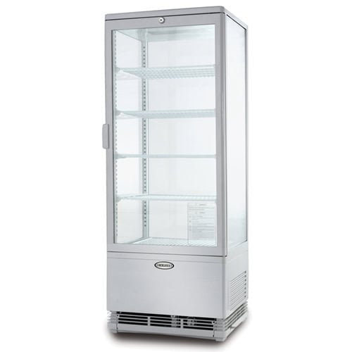 Berjaya BJY 4GDC 98L Four Flat Glass Display Chiller, 42.6x38x117.2