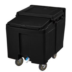 THS Plastic BK-125 Insulated Ice Caddy With Sliding Lid 610 X 800 X 745mm Black 125L
