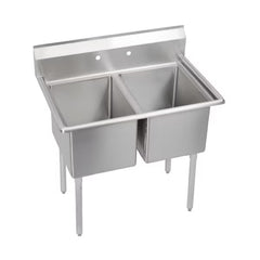 Arex CL2V127 Stainless Steel 2 Bowl Sink Unit on Legs, 120x70x85 cm