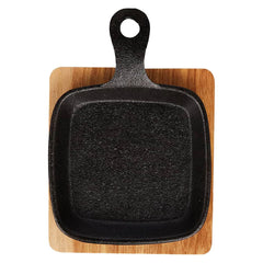 Kitchen Master COST04 Round Sizzler Tray With Handle, 28x18x2cm