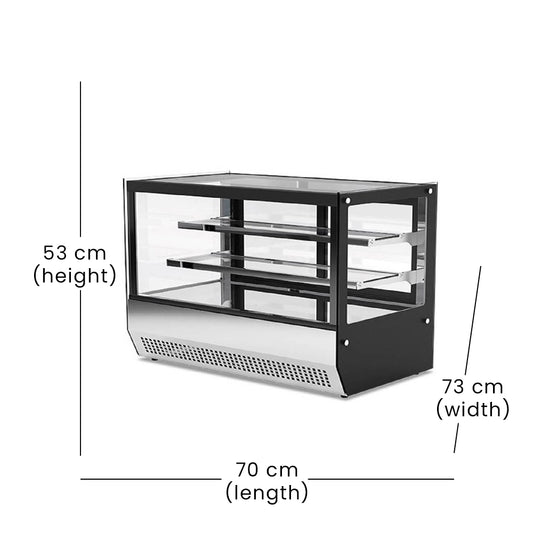 THS Cake Display Chiller with 2 Shelves, 240 W, 70 x 53 x 73 cm