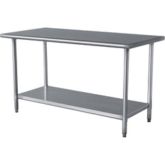 Arex CTR712 Stainless Steel Work Table with Bottom Shelf, 120x70x85 cm