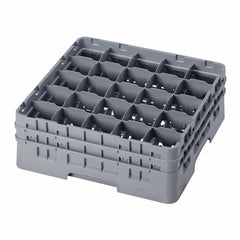 Cambro 25S638151 25-Compartment Full Size Camrack for Stemware & Tumblers – Soft Grey