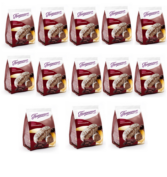Pshenitsyn 4620006295802 Gingerbread Cookies Chocolate 200g, Pack of 13/Box