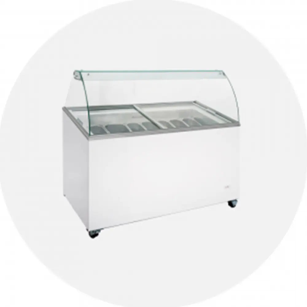 Klimasan D400DFSG-AF Ice Cream Freezer Display, 130.5x63.5x125.5cm