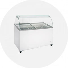 Klimasan D400DFSG-AF Ice Cream Freezer Display, 130.5x63.5x125.5cm