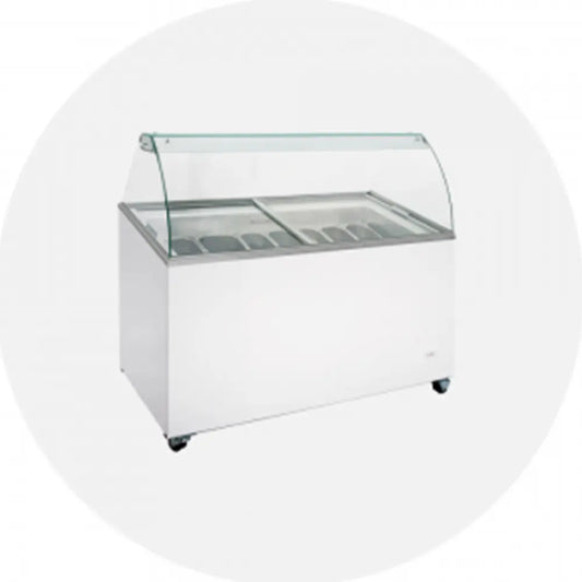 Klimasan D400DFSG-AF Ice Cream Freezer Display, 130.5x63.5x125.5cm