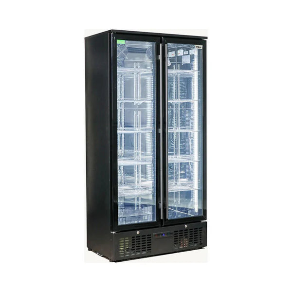 Primo DBQ515LO Upright 2 Glass Door Hinged Refrigerator, Capacity 515L, 90x51.5x180 cm