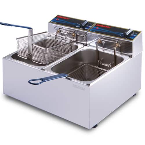 Berjaya DF 11D-17 Electrci Double Tank Fryer, 53.8x41.8x33.7 cm