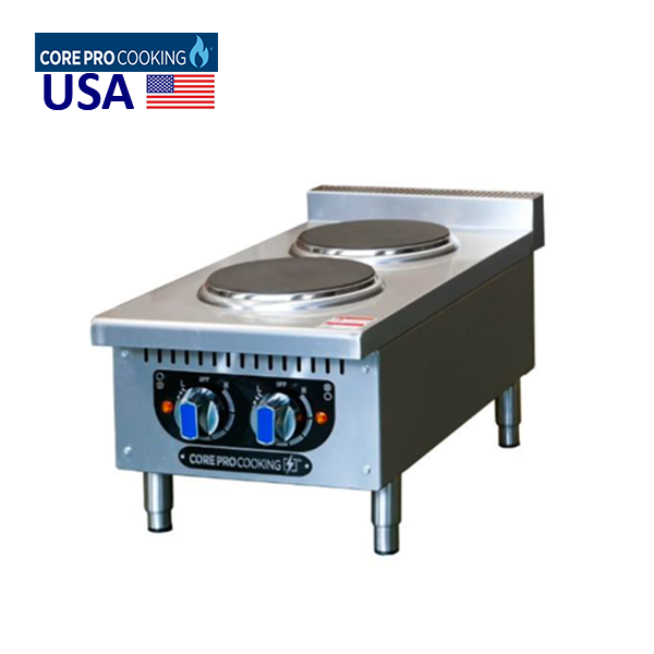 Core Pro DI-EHP15 Electric Cooker, 2 Hotplate, 4 kW, 38.1 x 75.1 x 34.5 cm