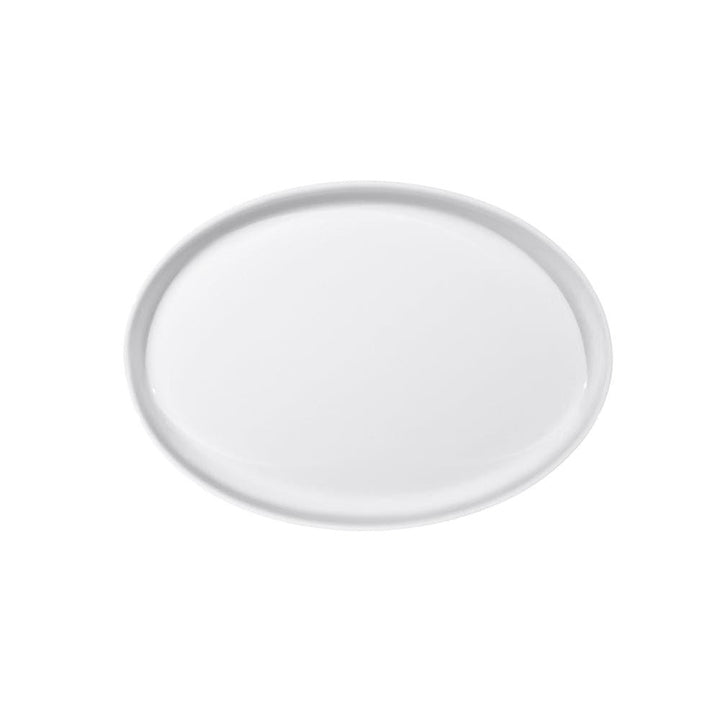 Furtino England Delta 37.5cm/14.5" White Porcelain Oval Plate - HorecaStore