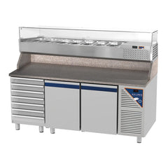 Dalmec BPCP703AN Work Top Pizza Refrigerator Three Doors