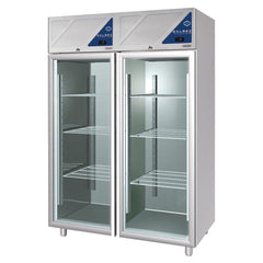 Dalmec PYCC140ANGL Upright Refrigerator Double Glass Door