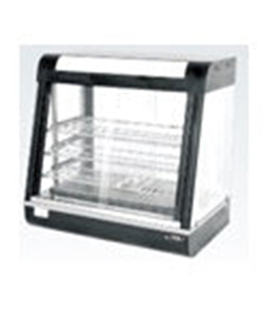 THS ET-LD-601 Stainless Steel Heavy Duty Table Top Curved Glass Warming Showcase, 99x48.5x64.5 cm