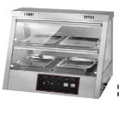 THS ET-TFW-2x2 Stainless Steel Heavy Duty Table Top Warming Showcase, 63.5x69.5x72 cm