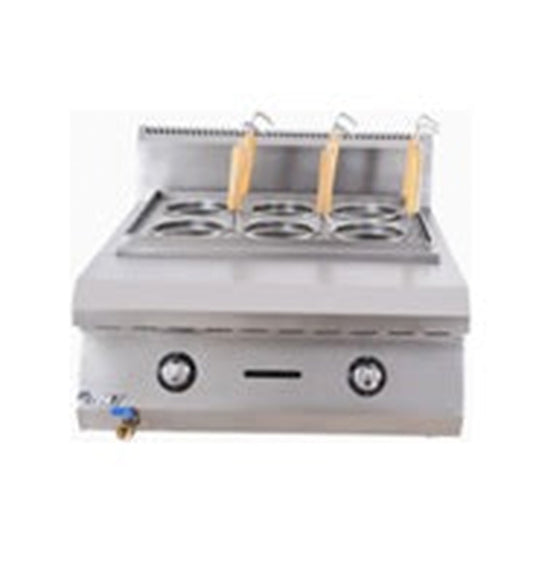 THS ET-TSRQZML Stainless Steel Heavy Duty Counter Top Gas Operated Pasta Cooker, 60.9x66.6x41.2 cm
