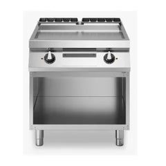 Modular R90/80FTE/L/A Electric Grill on Open Cabinet, Smooth Plate, 80 x 90 x 87 cm