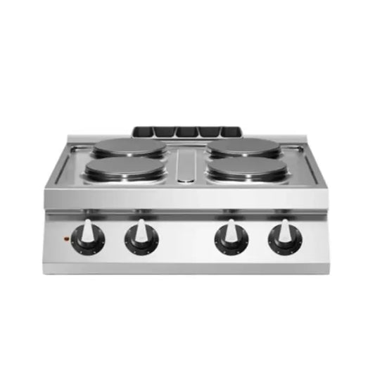 Modular R70/80PCE/T Electric Cooking Range, 4 Round Plates, 10.4 kW, 80 x 73 x 25 cm