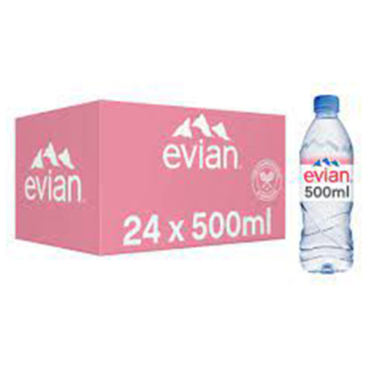 Evian Water 500ml, Pack of 24pcs