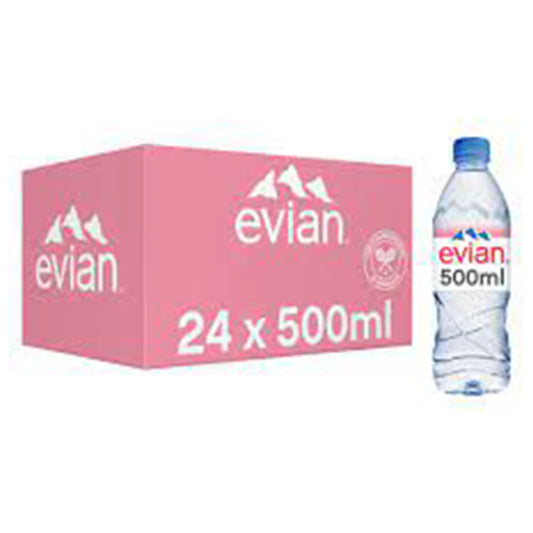 Evian Water 500ml, Pack of 24pcs  x 10